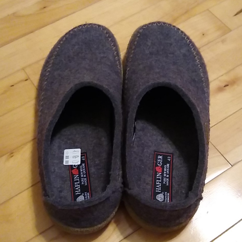 Haflinger Wool Clog Slippers Size 43, M 10, W 12